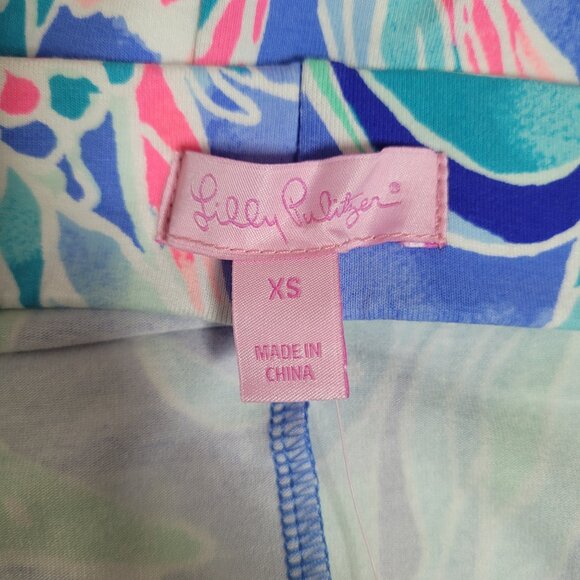 Lilly Pulitzer Laurana Off Shoulder Dress XS Bennet Blue Celestial Seas NWT - Picture 7 of 10